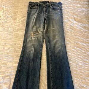AG Adriano Goldschmied Flare Jeans in Faded Blue